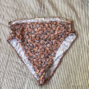 NWOT Doen Floral Bikini Bottom - Pink and Orange